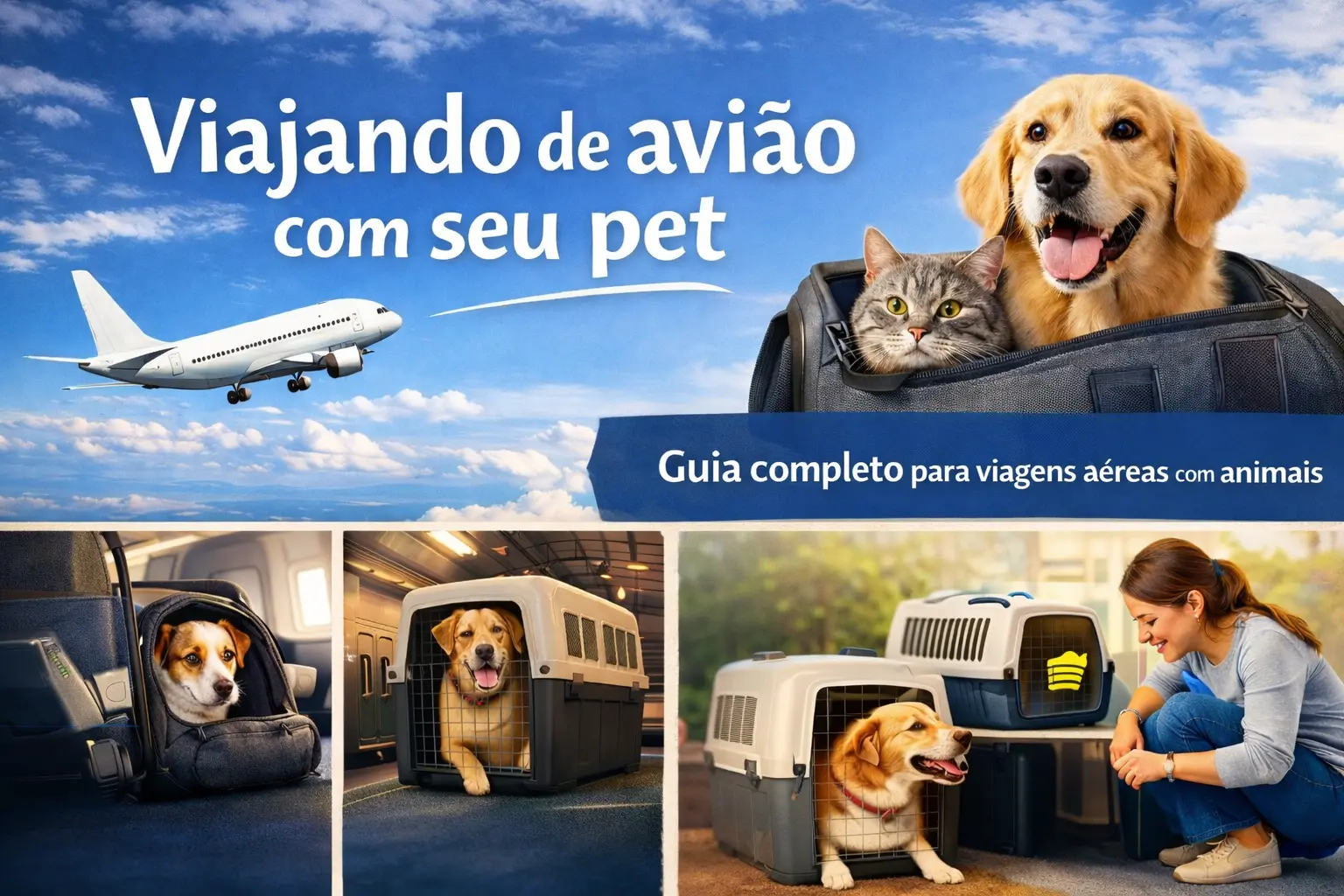 Viajar de Avião com seu Pet: Guia Completo para Transporte Aéreo Seguro e Confortável