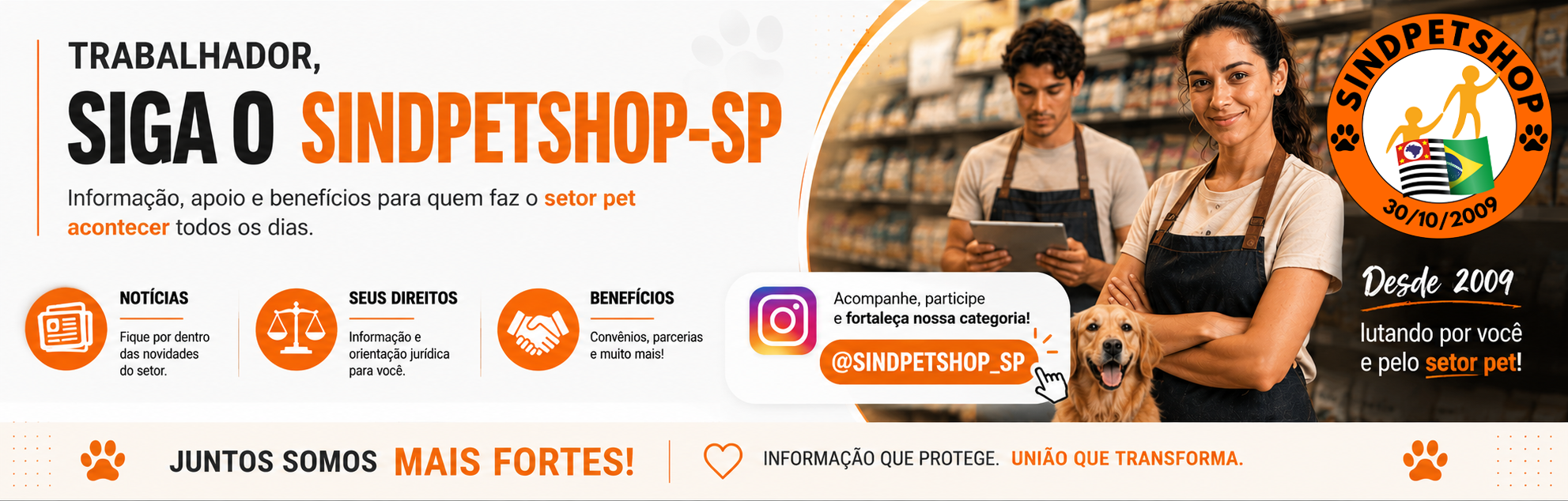 Banner informativo do SindPetshop-SP