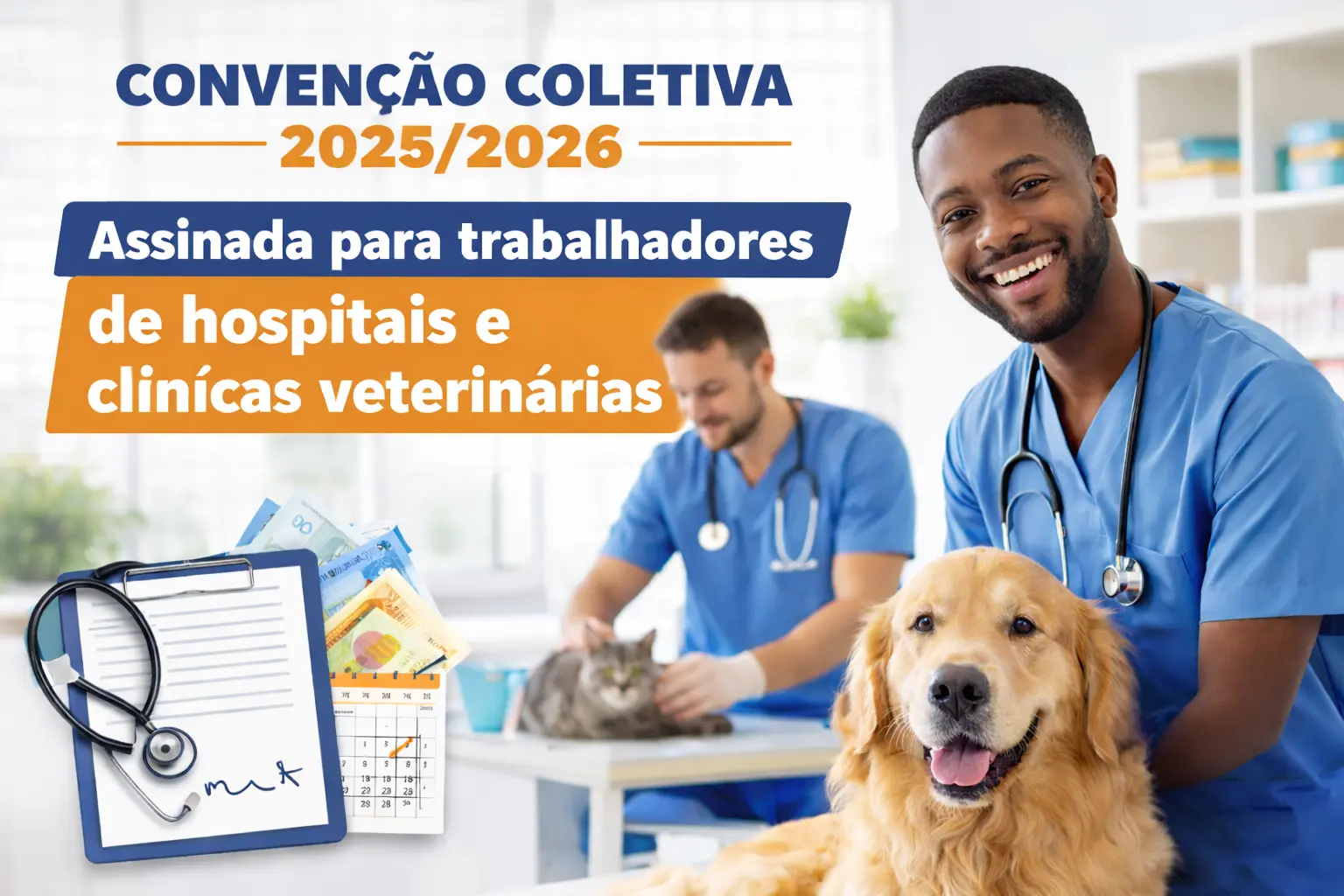 Convenção Coletiva 2025/2026 é assinada para trabalhadores de hospitais e clínicas veterinárias