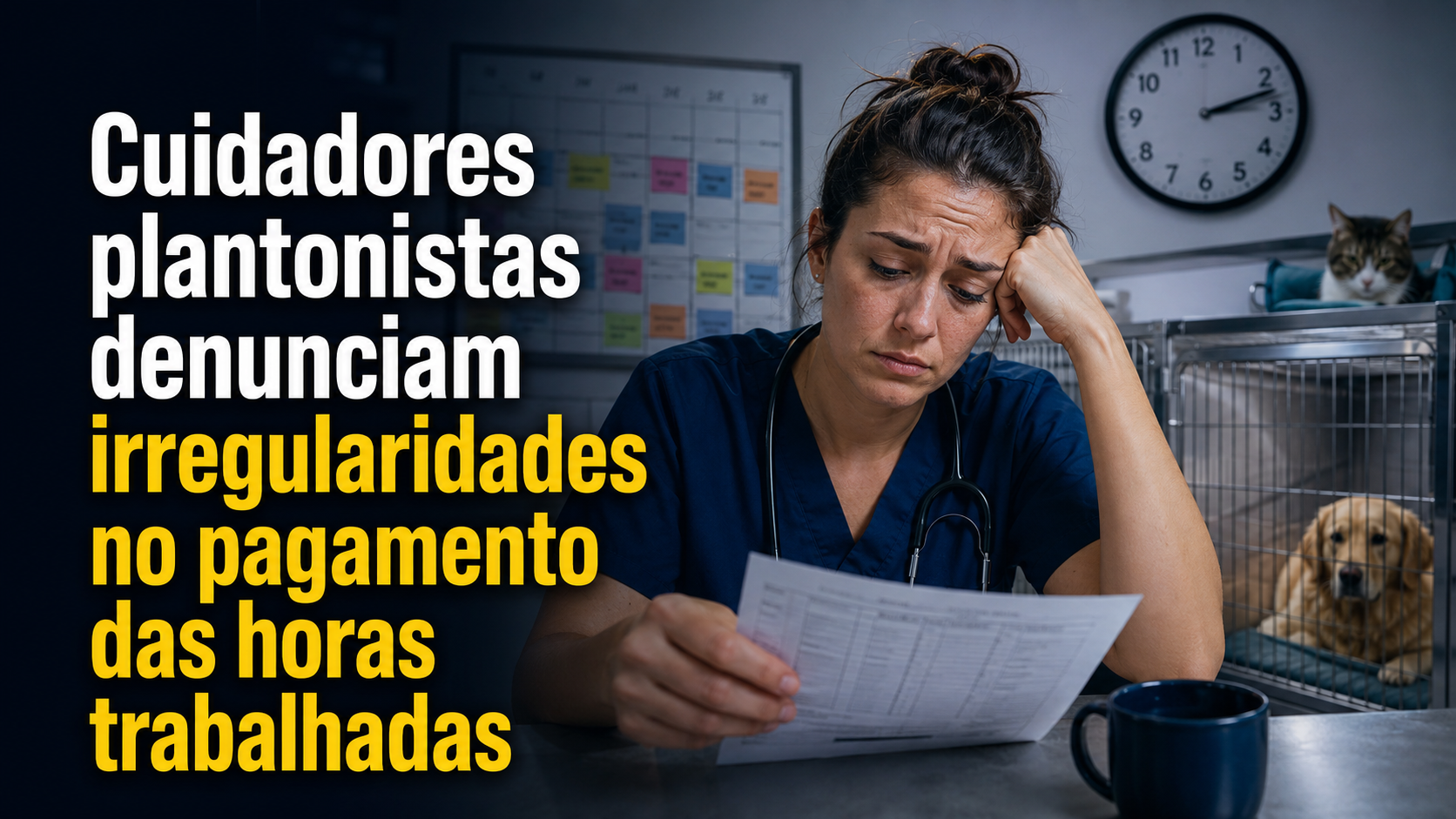 Cuidadores plantonistas denunciam irregularidades no pagamento das horas trabalhadas