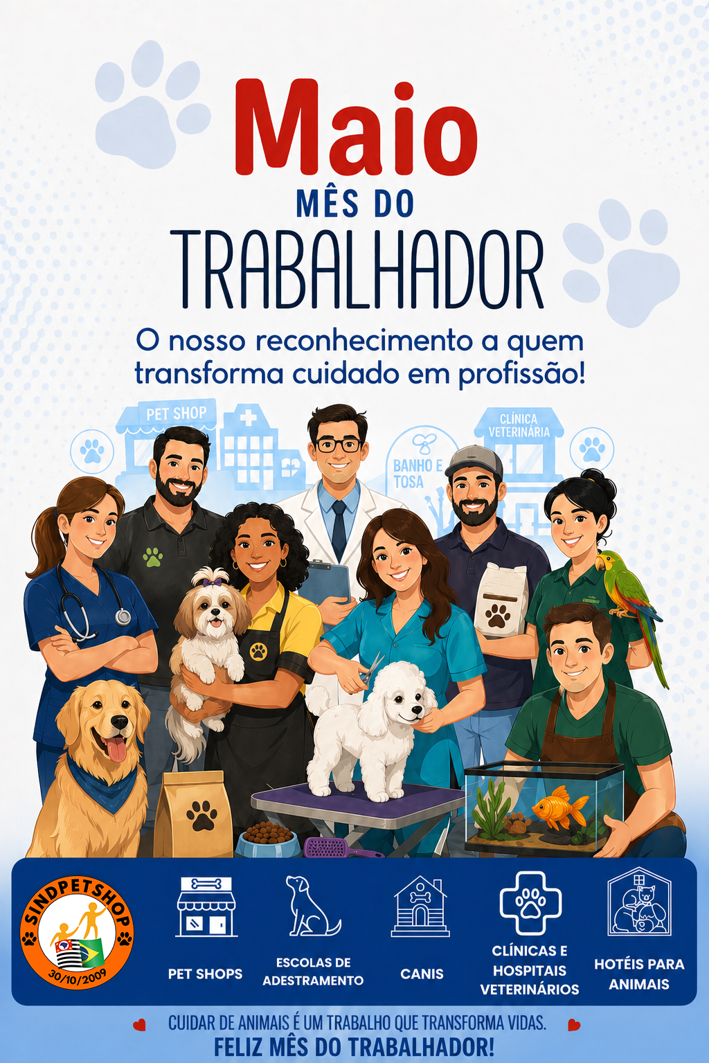 Homenagem do SindPetshop-SP ao Dia do Trabalhador