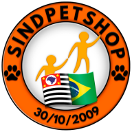 Logo do sindpetshop com um efeito 3D